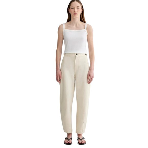 Everlane | NWT The Fatigue Barrel Pant in Birch/Bone Cream/White Size 8 - Picture 2 of 12
